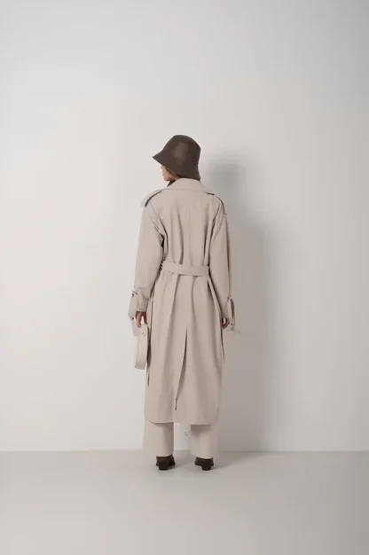 Basic Oversize Kadın Trençkot - Görsel 5